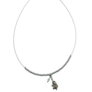 Collana Amulette con cristalli - Colore gradazione Rosa Chiaro - Rebollo srl