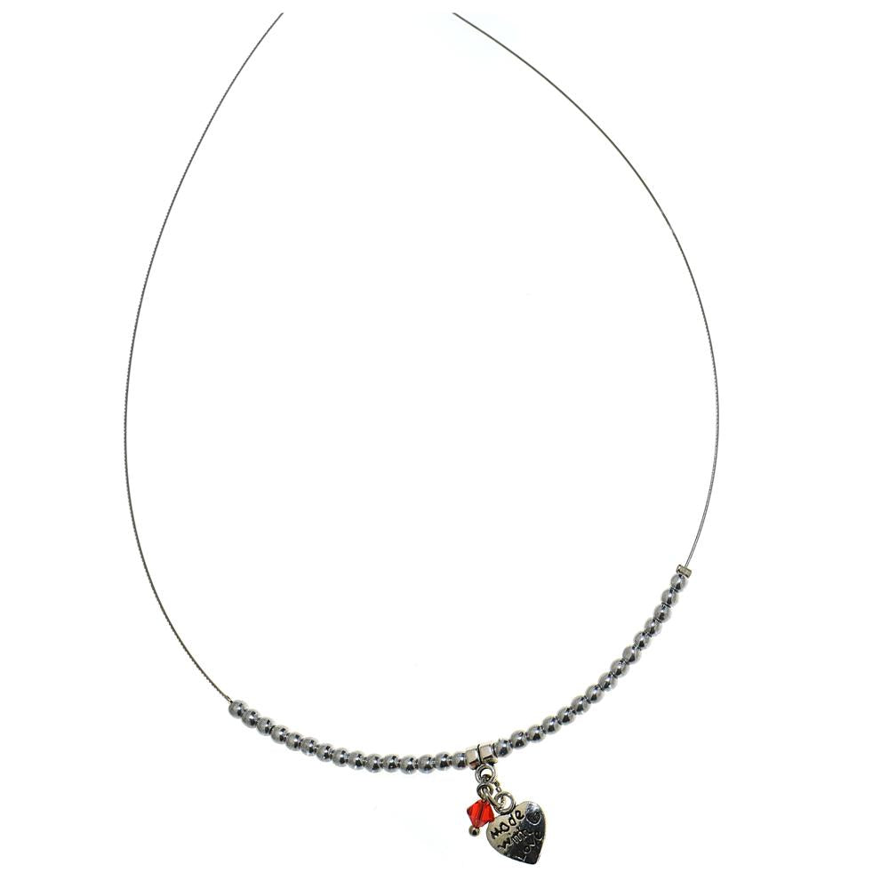 Collana Amulette con cristalli - Colore gradazione Rosso - Rebollo srl