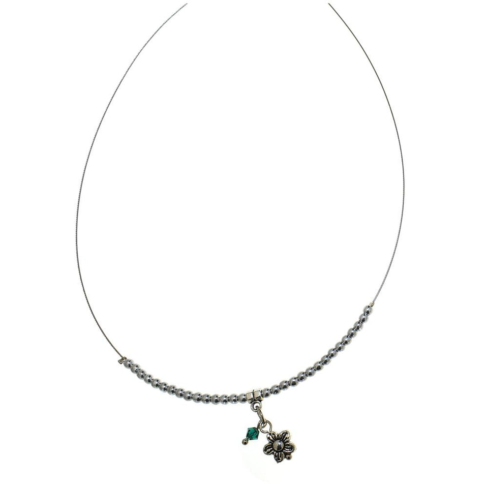 Collana Amulette con cristalli - Colore gradazione Verde - Rebollo srl
