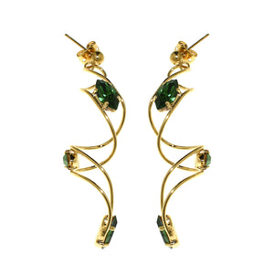 Orecchini bijoux in cristallo Collezione 2022 - Colore gradazione verde - Rebollo srl -