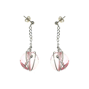 Orecchini bijoux in cristallo Collezione 2022 - Colore gradazione rosa - Rebollo srl -