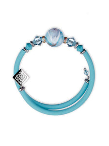 Bracciale Zahra con cristalli - Colore gradazione Blu chiaro - Rebollo srl