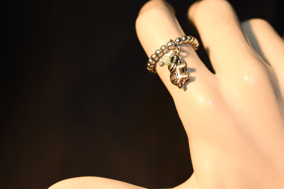 Anello Amulette con cristalli - Colore gradazione Rosa Chiaro