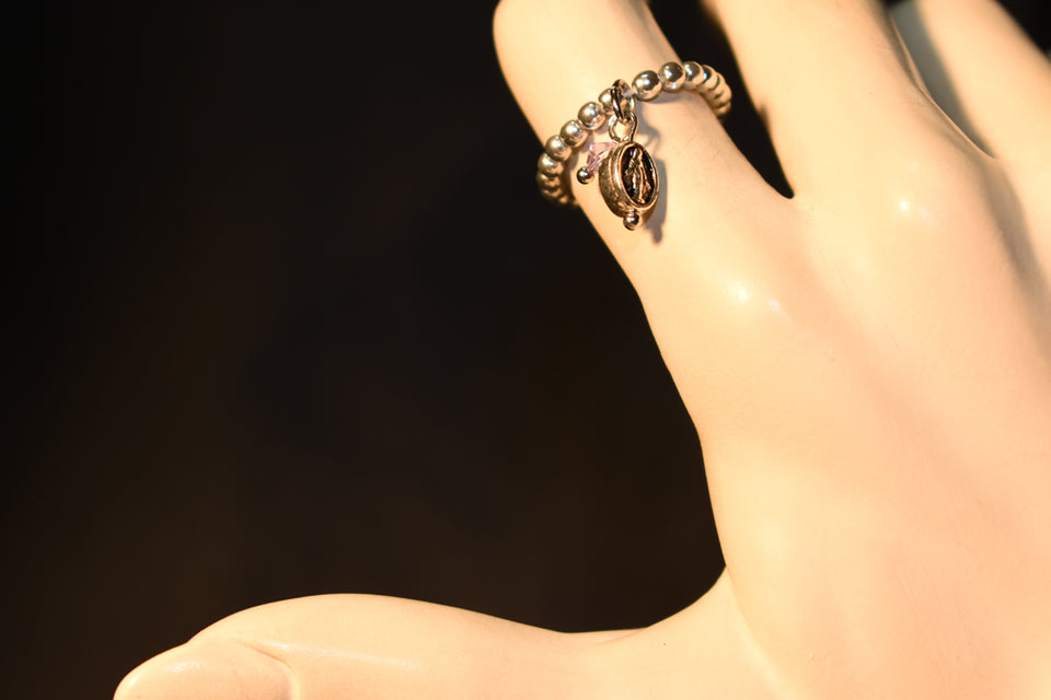 Anello Amulette con cristalli - Colore gradazione Rosa Chiaro