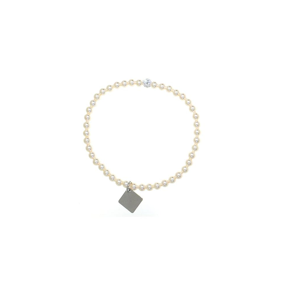 Bracciale Nadira con cristalli - Colore perla Creamrose - Rebollo srl