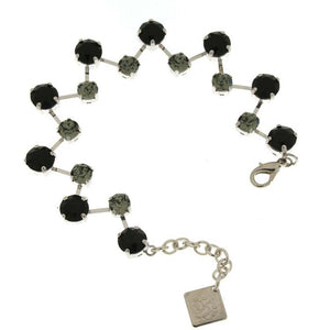 Bracciale Eleonora con cristalli - Colore Nero - Rebollo srl