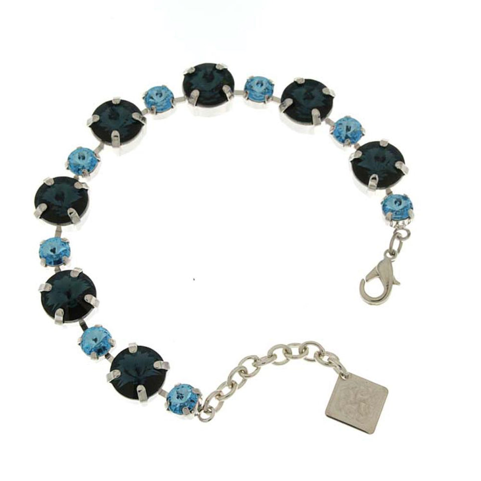 Bracciale Rounded con cristalli strass - Colore gradazione Blu - Rebollo srl