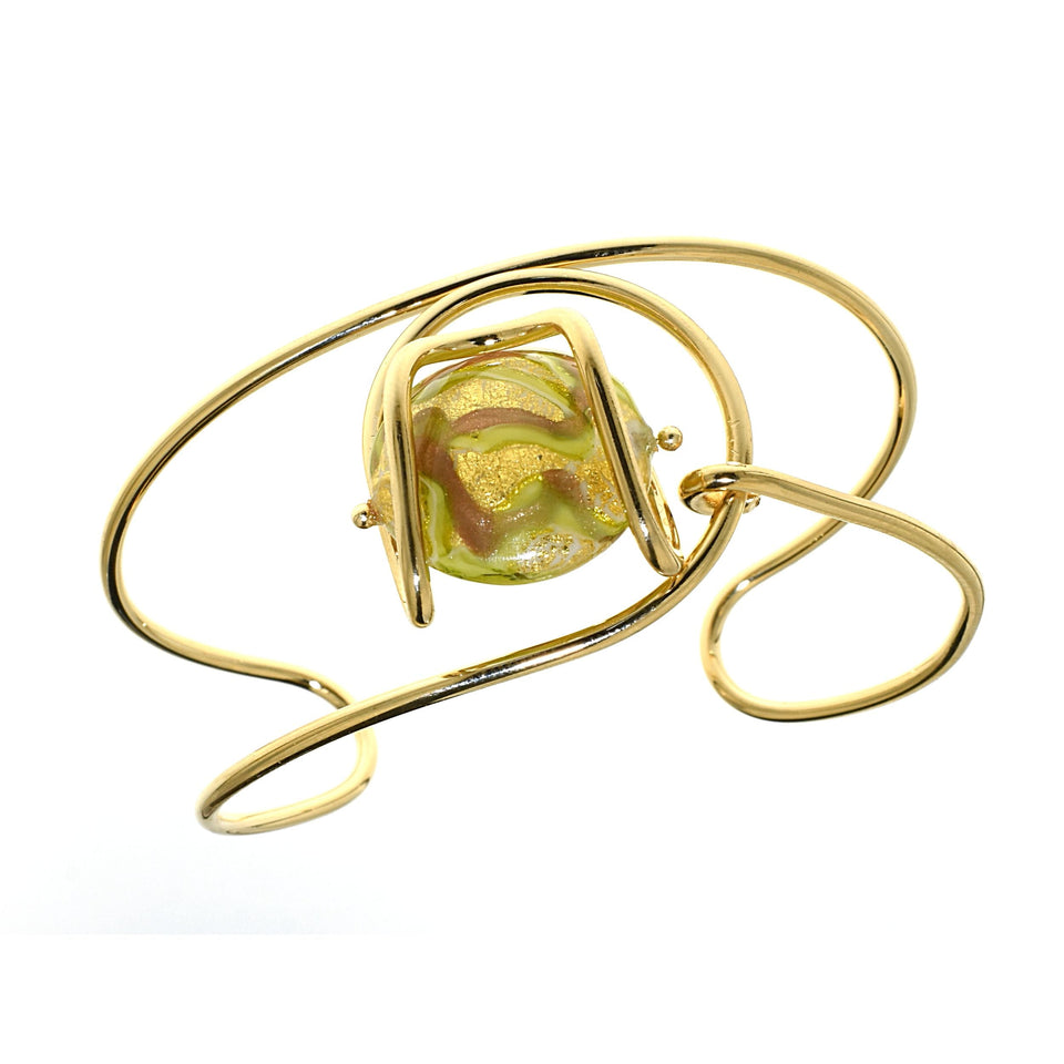 Bracciale bijoux in vetro di murano Collezione 2022 - Colore gradazione ambra - Rebollo srl -