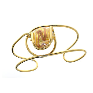 Bracciale bijoux in vetro di murano Collezione 2022 - Colore gradazione ambra chiaro - Rebollo srl -