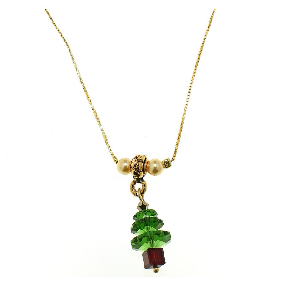 Collier Christmas Time con cristalli perlati - Colore Ambra - Rebollo srl