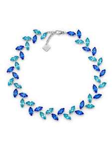 Collana Sofia con cristalli - Colore Blu - Rebollo srl