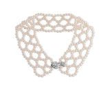 Collana Maria con cristalli perlati - Colore Perla Creamrose - Rebollo srl