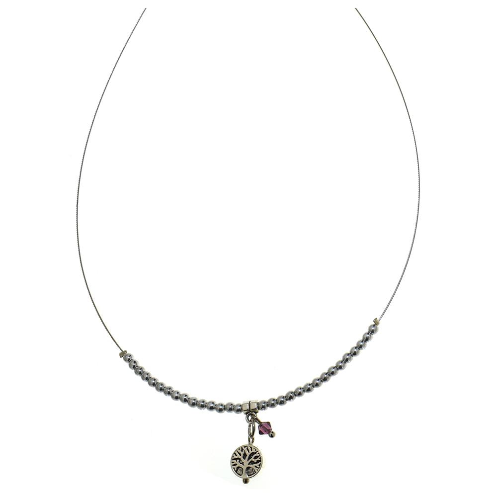 Collana Amulette con cristalli - Colore gradazione Ametista - Rebollo srl