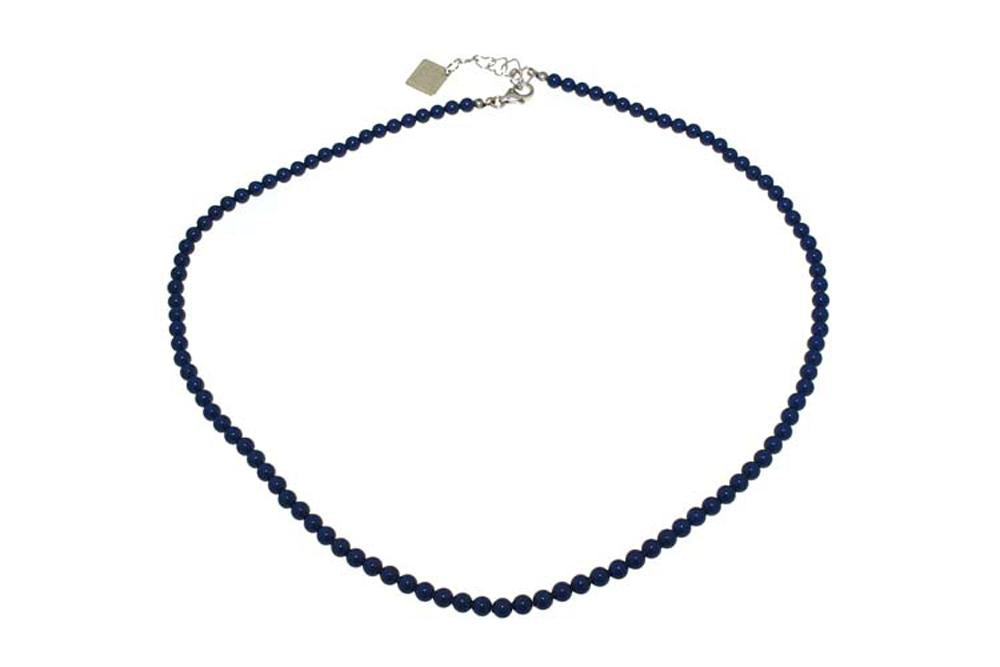 Collana Talassa in cristalli perlati mm 4 - Colore Blu scuro - Rebollo srl