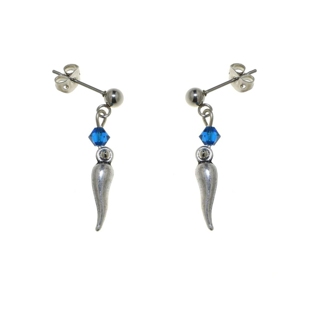 Orecchino Amulette con cristalli - Colore gradazione Blu - Rebollo srl