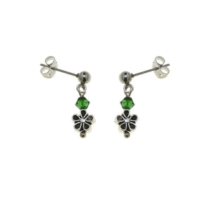 Orecchino Amulette con cristalli - Colore gradazione Verde - Rebollo srl