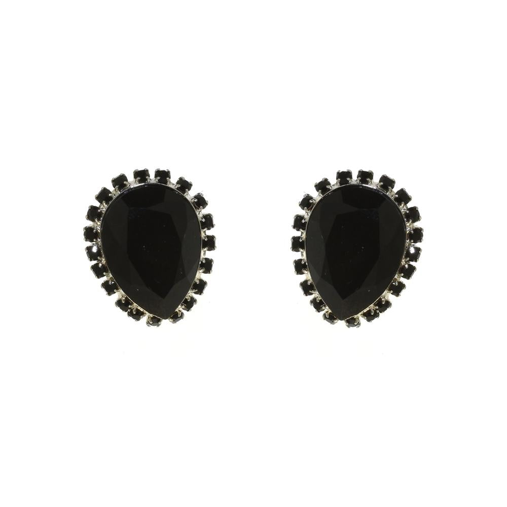 Magic Strass earring with rhinestone crystals - Black gradation color