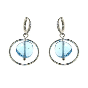 Orecchini bijoux in cristallo Collezione 2022 - Colore gradazione blu chiaro - Rebollo srl -