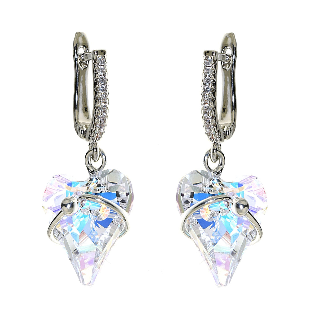 Orecchini bijoux in cristallo Collezione 2022 - Colore cristallo auora boreale - Rebollo srl -