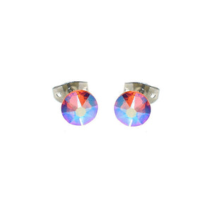 Orecchino Small Disk Light con cristalli strass - Colore gradazione Multicolore - Rebollo srl