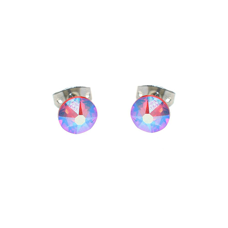 Orecchino Small Disk Light con cristalli strass - Colore gradazione Multicolore - Rebollo srl