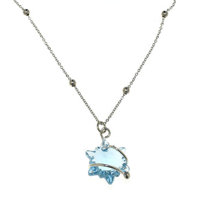 Pendente bijoux in cristallo Collezione 2022 - Colore gradazione blu chiaro - Rebollo srl -