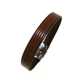 Bracciale Uomo in Cuoio Naturale - Colore Gradazione Ambra - Rebollo srl